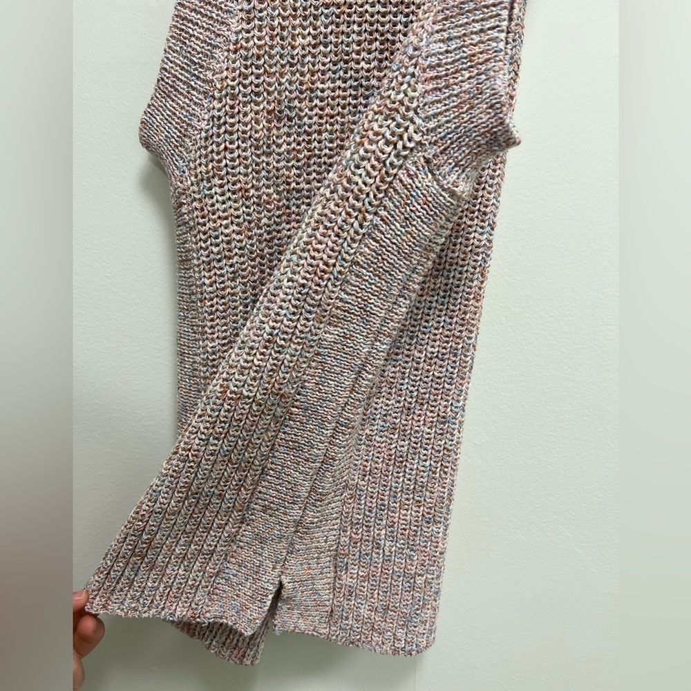 Ella Moss Margot Chunky Knit Sleeveless Sweater Top, Coral Flames, Fall, S - Picture 3 of 7